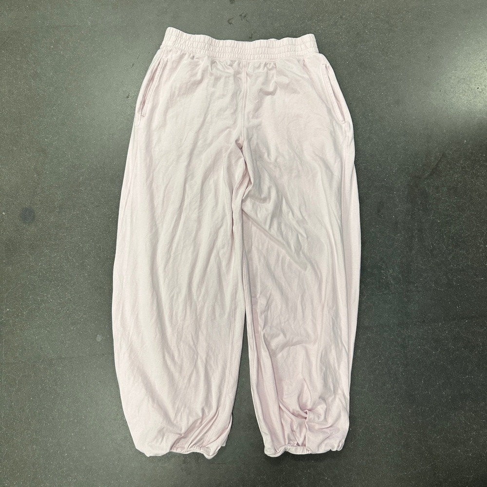 FP Movement Free People Pink Harem Jogger Pants Smocked Waist Size Medium